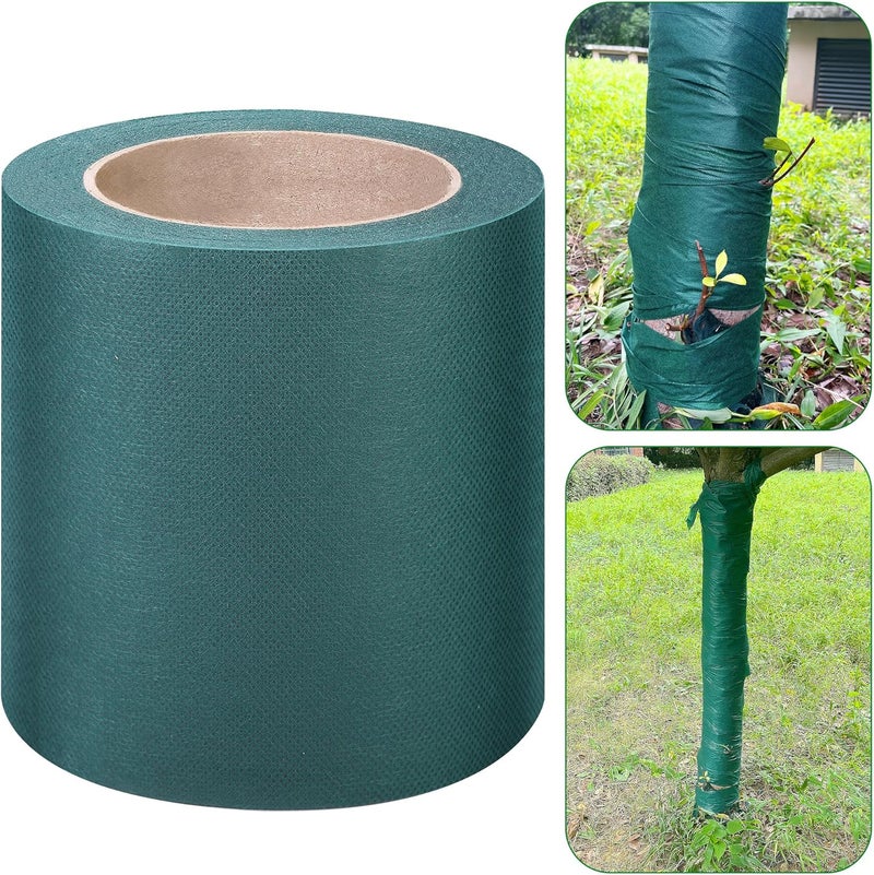 LFUTARI 4.7'' x 150' Larger Tree Protector Wraps, Green Antifreeze Winter Tree Trunk Guard, Reusable Tree Bandage Cover to Keep Plants Warm and Protect Bark from Animal Damage - Image 1